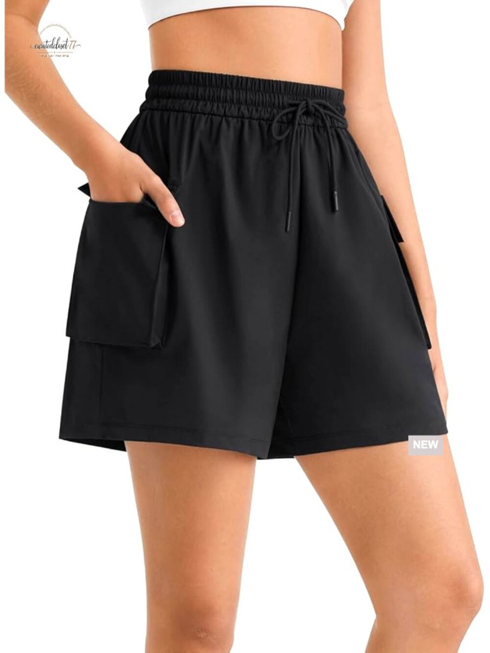 4" Lightweight Cargo Shorts with Drawstring Waist Water Resistant Hiking